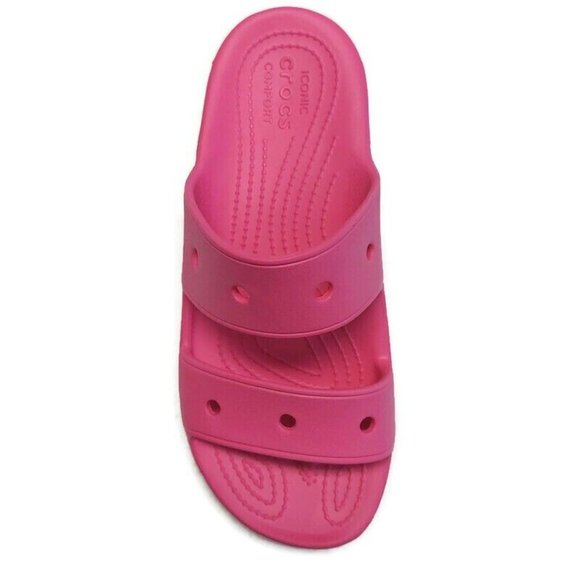 Crocs Classic Sandal Slip On Comfort Shoes Electric Pink Womens Size 9 Mens 7 - Picture 2 of 8